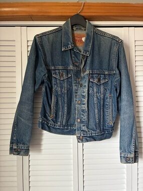 Levi's Light Blue Denim Jacket with Leather Patch